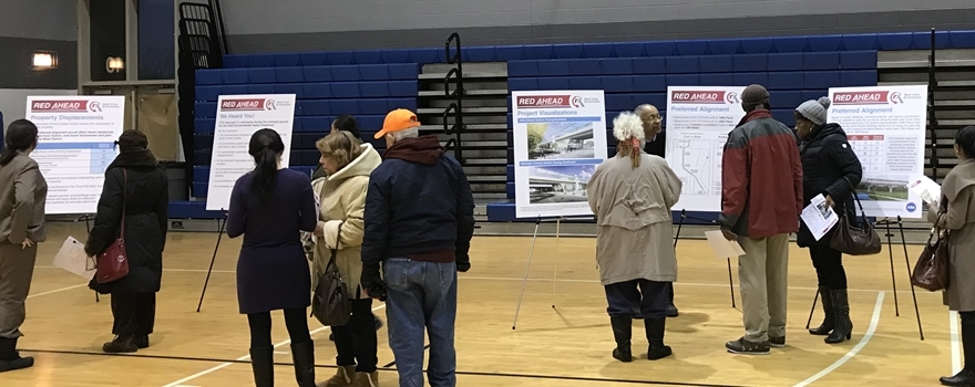 People at a Planning open house