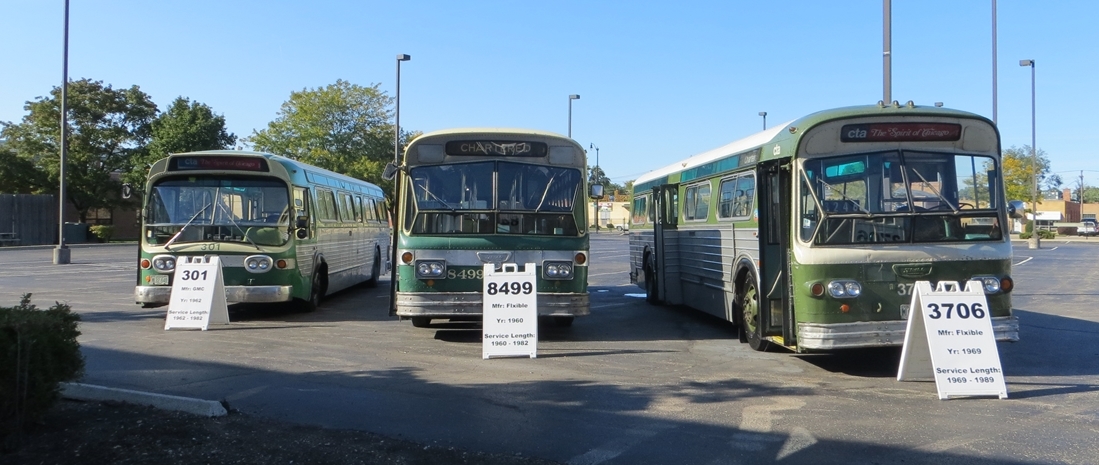 Heritage Buses at Skokie Shops