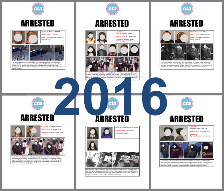 Video assisted arrest bulletins composit for 2016